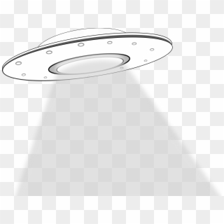 Ufo Black White Line Art Scalable Vector Graphics Svg - Ufo Cartoon With Black Background Clipart