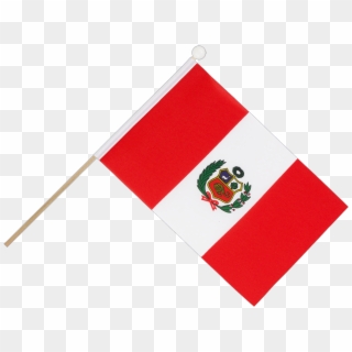Hand Waving Flag 6x9" - Peru Clipart