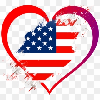 Flag,heart,love,united Flag, - Half American Half Vietnamese Flag Clipart