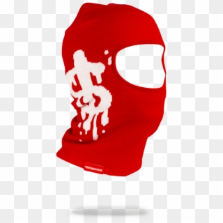 Sprayground- Money Drip Ski Mask Ski Mask - Red Ski Mask Clipart