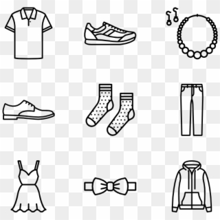 Beautiful Clothes - Clothes Png Black And White Clipart