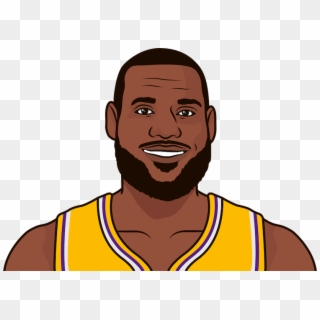 Lebron's Seven Triple Doubles In 2018 19 Are The Most - Lebron James Cartoon Face Clipart