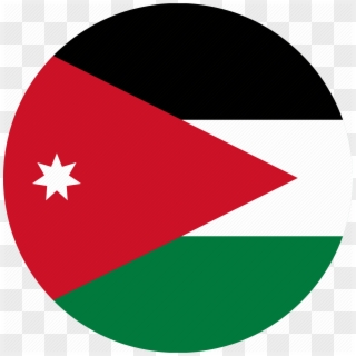 Jordan Flag Png - Jordan Flag Round Png Clipart
