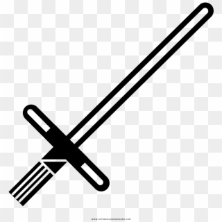Light Saber Coloring Page Clipart