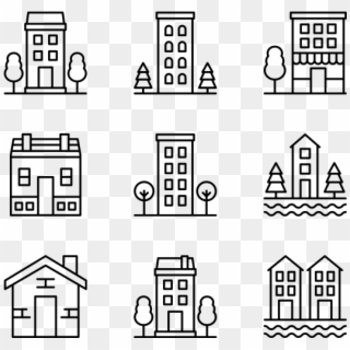 View Individual Icons Of Cloud - Hotel Black And White Png Clipart
