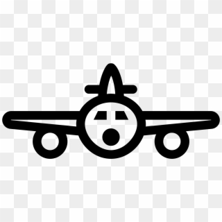 Airplane Icon Png - Frontal Airplane Png Icon Clipart