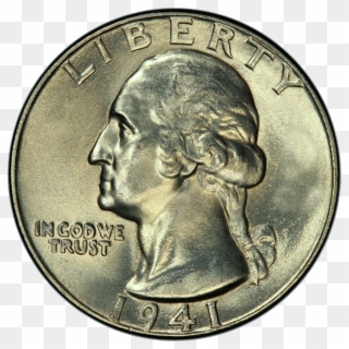 1941 Quarter Obverse - 1979 No Mint Mark Five Cent Us Coin Clipart