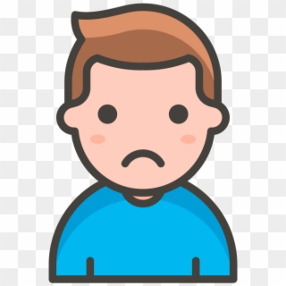 Man Frowning Emoji - Shrugging Icon Clipart