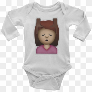 Emoji Baby Long Sleeve One Piece - Nanny Loves Me Baby Grows Clipart