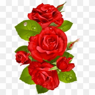 Red Rose Decoration Transparent Png Clip Art Image - Rose Art Transparent