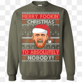 Conor Mcgregor Merry Fookin Christmas To Absolutely - Sweatshirt Clipart