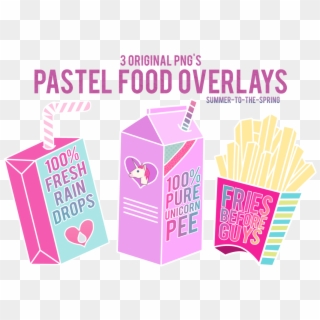 Clip Art Transparent Download Pastel Food Overlays - Fast Food - Png Download