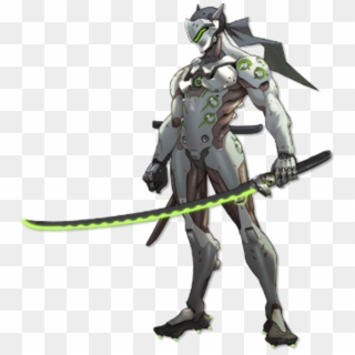 “genji Flings Precise And Deadly Shurikens At His Targets, - Genji Overwatch Clipart