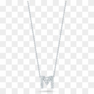 Love Letter M Pendant With Diamonds - Necklace Clipart