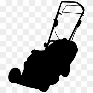 Lawn Mower Silhouette Vector - Lawnmower Silhouette Png Clipart