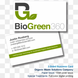 Bio Green 360 Business Card Printing Example - Triumph Group Clipart