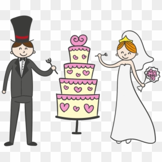 Wedding Couple Cake Free Download Vector Clipart Psd - Wedding - Png Download