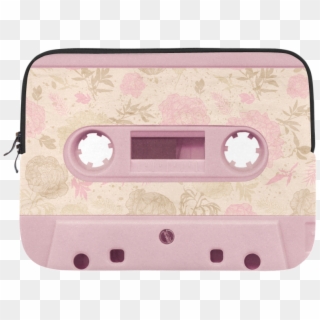Retro Vintage Floral Pastel Pink Cassette Tape Microsoft - White Cassette Tape Png Clipart