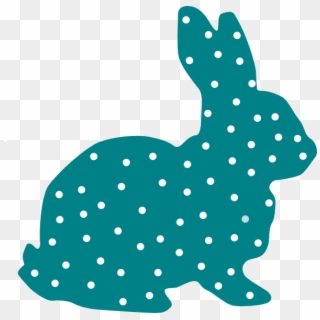 Blue Easter Bunny Silhouette Clipart
