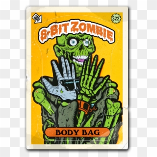 8-bit Zombie Body Bag - Poster Clipart
