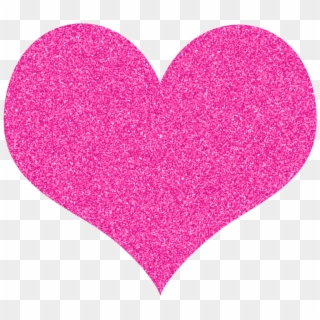 Pink Sparkly Heart - Pink Glitter Heart Clipart - Png Download