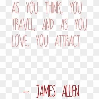 “as You Think, You Travel, And As You Love, You Attract - Carmine Clipart