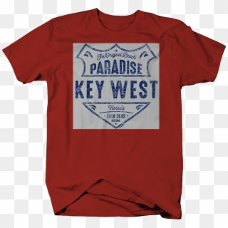 The Original Beach Key West Florida Ocean Waves - Active Shirt Clipart