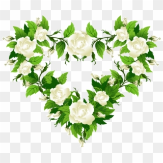 Free Png Download White Roses Heart Decorpicture Clipart - Hybrid Tea Rose Transparent Png
