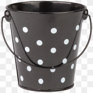 Tcr20825 Black Polka Dots Bucket Image - Polka Dot Clipart