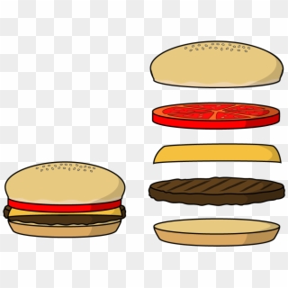 Hamburger Clipart Burger Bun - Burger Patty Cartoon Png Transparent Png