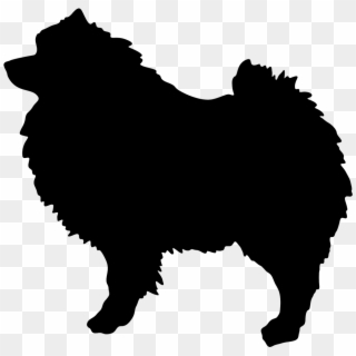 7al Keeshond Silhouette Imprinted On A Peerless 43 - Silhouette Of A Silkie Chicken Clipart