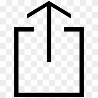 Square Outline With Up Arrow Interface Upload Symbol - Sign Clipart