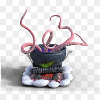 Cauldron Halloween Tentacle - Octopus Clipart