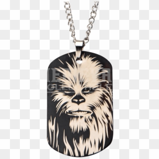 Chewbacca Stainless Steel Dog Tag Necklace - Chewbacca Clipart