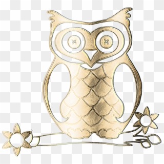 Gold Owl Png Clipart