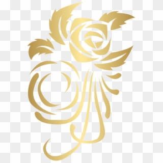 Free Png Download Gold Deco Flower Transparent Clipart - Floral Patterns