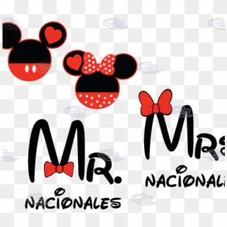 Bow Tie Clipart Mickey Mouse - Mr & Mrs Couple Shirt - Png Download