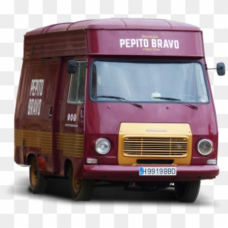 Van, Vintage Car, Old, Food Truck, Peugeot, Seventies - Trailer Truck Clipart