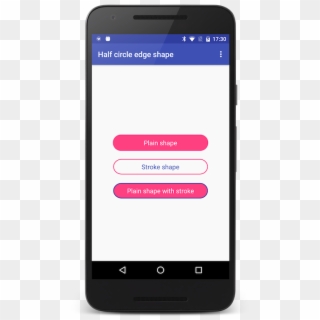 Half Circle Edge Shape, Ticket Shape - Android Clipart