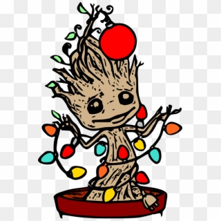 Christmas Groot, Christmas Groot - Baby Groot Christmas Tree Clipart