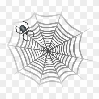 Png Big Image Png - Gray Spider In Web Clipart