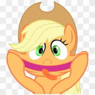 Transparent Funny Face - My Little Pony Applejack Funny Clipart