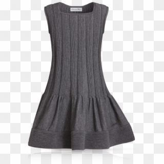 Dior Grey Tricot Knit Dress, Kids Fashion - Little Black Dress Clipart
