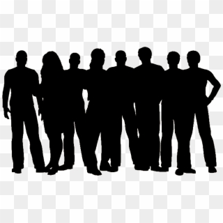 Group-sillohette - Group Of People Png Black Clipart