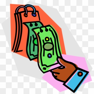 Vector Illustration Of Dollar Bill Cash Paper Money Clipart