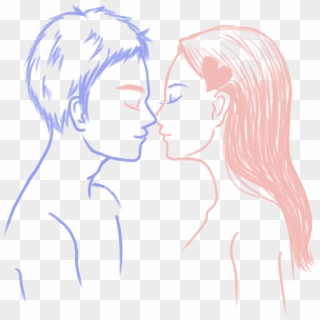 Hand Drawn Character Valentine Couple Png And Psd - Sketch Clipart