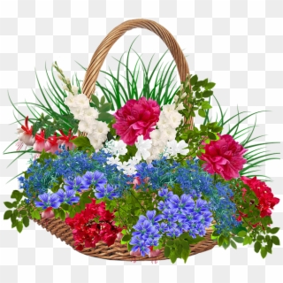 Flower Communion Procession - Basket Of Flowers Transparent Background Clipart