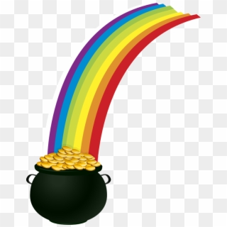 Clipart Pot Of Gold Rainbow - Pot Of Gold Rainbow Png Transparent Png