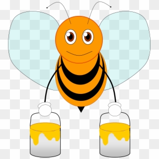 Bee Clipart Png - Orange Honey Bee Clipart Transparent Png