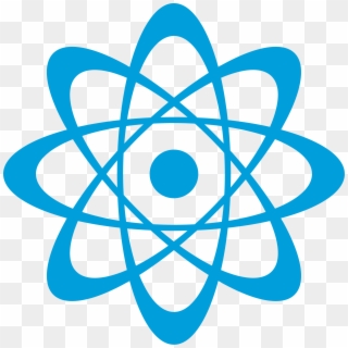 Blue Atom, Transparent Background - Blue Atom Clipart